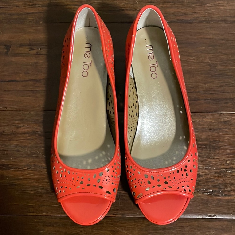 Me Too 6M Orange Wedge Heels